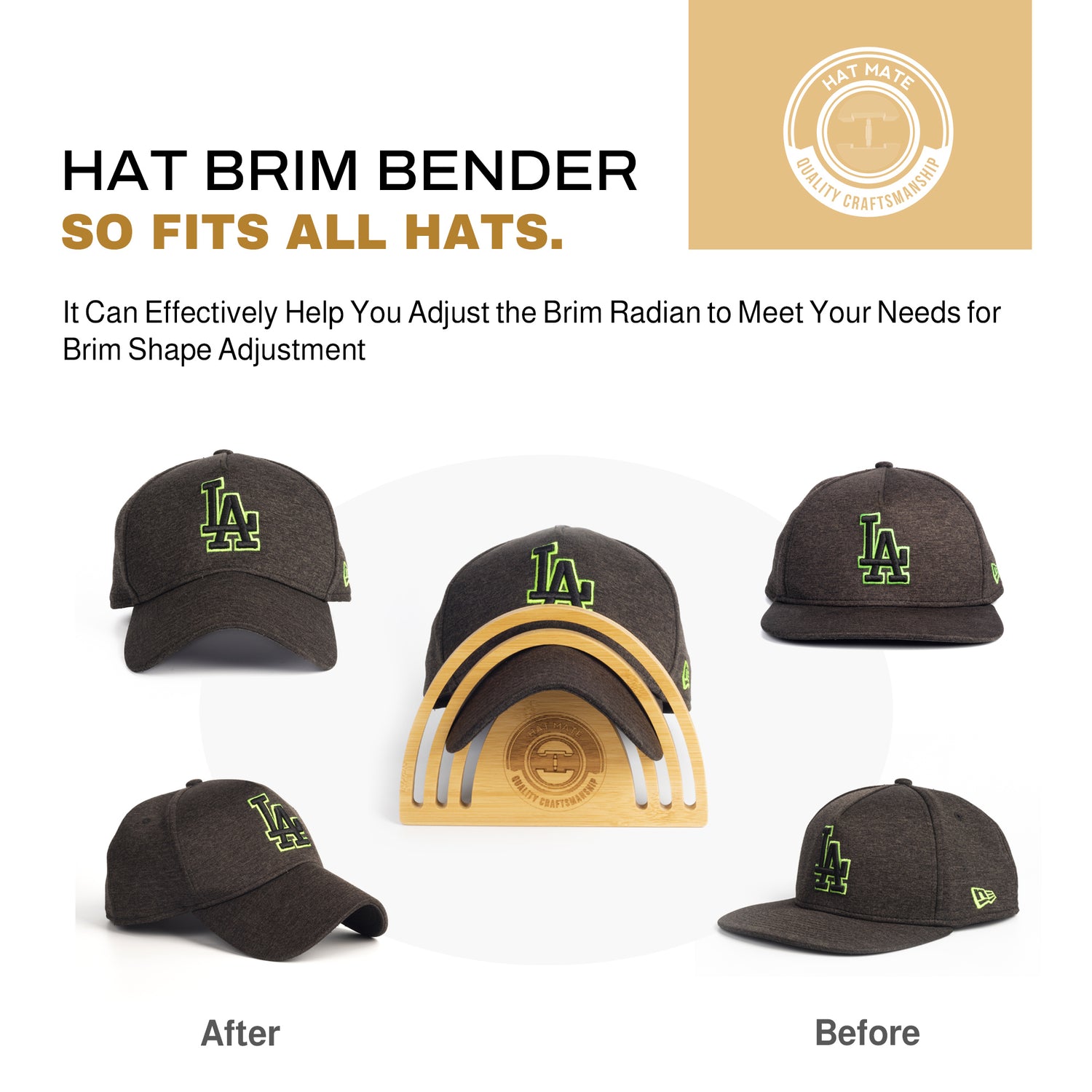 2 PCS Hat Curving Tool/Brim Bender/Hat Bill Bender Curve Shaper,2 Unit  (Blcak) : : Clothing & Accessories